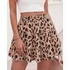 image:imageBTFBM Skirts for Women Summer Casual Floral Mini SkirtLeopard Khaki