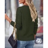 image:imageBTFBM V Neck Sweaters for Women Fall Clothes 2026Army Green