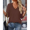 image:imageBTFBM V Neck Sweaters for Women Fall Clothes 2026Brown