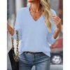 image:imageBTFBM V Neck Sweaters for Women Fall Clothes 2026Light Blue
