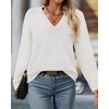 image:imageBTFBM V Neck Sweaters for Women Fall Clothes 2026White