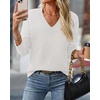 image:imageBTFBM V Neck Sweaters for Women Fall Clothes 2026White