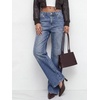 image:imageBTFBM Women Casual Straight Leg Jeans TrendyDusk Blue