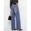 image:imageBTFBM Women Casual Straight Leg Jeans TrendyDusk Blue
