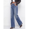 image:imageBTFBM Women Casual Straight Leg Jeans TrendyDusk Blue