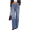image:imageBTFBM Women Casual Straight Leg Jeans TrendyDusk Blue