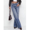 image:imageBTFBM Women Casual Straight Leg Jeans TrendyDusk Blue