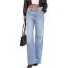 image:imageBTFBM Women Casual Straight Leg Jeans TrendyLight Blue