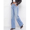 image:imageBTFBM Women Casual Straight Leg Jeans TrendyLight Blue