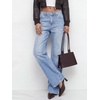 image:imageBTFBM Women Casual Straight Leg Jeans TrendyLight Blue