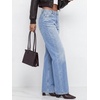 image:imageBTFBM Women Casual Straight Leg Jeans TrendyLight Blue
