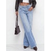 image:imageBTFBM Women Casual Straight Leg Jeans TrendyLight Blue