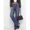 image:imageBTFBM Women Casual Straight Leg Jeans TrendyMedium Blue