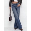image:imageBTFBM Women Casual Straight Leg Jeans TrendyNavy