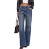 image:imageBTFBM Women Casual Straight Leg Jeans TrendyNavy