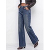 image:imageBTFBM Women Casual Straight Leg Jeans TrendyNavy