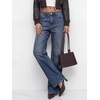 image:imageBTFBM Women Casual Straight Leg Jeans TrendyNavy