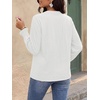image:imageBTFBM Womens 2026 Fall Tops Dressy Casual Floral Boho Embroidered BlouseWhite
