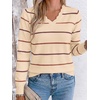 image:imageBTFBM Womens Sweaters Striped Pullover TopsApricot
