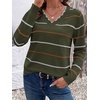 image:imageBTFBM Womens Sweaters Striped Pullover TopsArmy Green