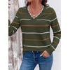 image:imageBTFBM Womens Sweaters Striped Pullover TopsArmy Green