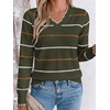 image:imageBTFBM Womens Sweaters Striped Pullover TopsArmy Green