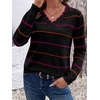 image:imageBTFBM Womens Sweaters Striped Pullover TopsBlack
