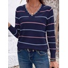 image:imageBTFBM Womens Sweaters Striped Pullover TopsNavy Blue