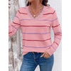 image:imageBTFBM Womens Sweaters Striped Pullover TopsPink