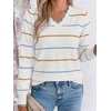 image:imageBTFBM Womens Sweaters Striped Pullover TopsWhite