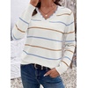 image:imageBTFBM Womens Sweaters Striped Pullover TopsWhite
