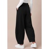 image:imageBTFBM Womens Wide Leg Pants Ankle Palazzo Fleece Harem Barrel SweatpantsBlack