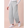 image:imageBTFBM Womens Wide Leg Pants Ankle Palazzo Fleece Harem Barrel SweatpantsGrey