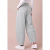 image:imageBTFBM Womens Wide Leg Pants Ankle Palazzo Fleece Harem Barrel SweatpantsGrey