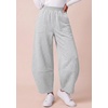 image:imageBTFBM Womens Wide Leg Pants Ankle Palazzo Fleece Harem Barrel SweatpantsGrey