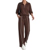 image:imageBTFBM 2 Piece Sets for Women Lounge Set Fall Outfits 2026Brown