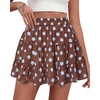 image:imageBTFBM Skirts for Women Summer Casual Floral Mini SkirtDot Brown Blue