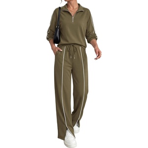 image:imageBTFBM 2 Piece Sets for Women Lounge Set Fall Outfits 2026Army Green