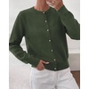image:imageBTFBM Button Cardigan Sweaters for Women Fall Clothes 2026Army Green