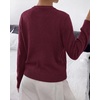 image:imageBTFBM Button Cardigan Sweaters for Women Fall Clothes 2026Burgundy