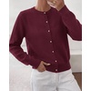 image:imageBTFBM Button Cardigan Sweaters for Women Fall Clothes 2026Burgundy