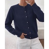 image:imageBTFBM Button Cardigan Sweaters for Women Fall Clothes 2026Navy Blue