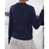 image:imageBTFBM Button Cardigan Sweaters for Women Fall Clothes 2026Navy Blue