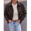 image:imageBTFBM Faux Leather Jacket Women Fall Clothes 2026Dark Brown