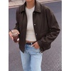 image:imageBTFBM Faux Leather Jacket Women Fall Clothes 2026Dark Brown