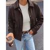 image:imageBTFBM Faux Leather Jacket Women Fall Clothes 2026Dark Brown