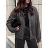 image:imageBTFBM Faux Leather Jacket Women Fall Clothes 2026Grey