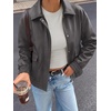 image:imageBTFBM Faux Leather Jacket Women Fall Clothes 2026Grey