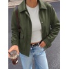 image:imageBTFBM Faux Leather Jacket Women Fall Clothes 2026Grey Green
