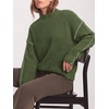 image:imageBTFBM Womens Oversized Sweaters Contrast Chunky Knit SweaterArmy Green